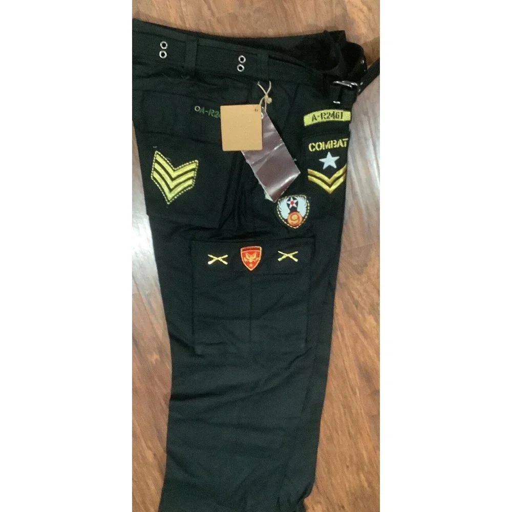 Vntg Regal Jeans Authentic Denim Men's Size 32US Combat With Military Patches